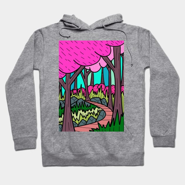 The Blossom Path Hoodie by Swadeillustrations